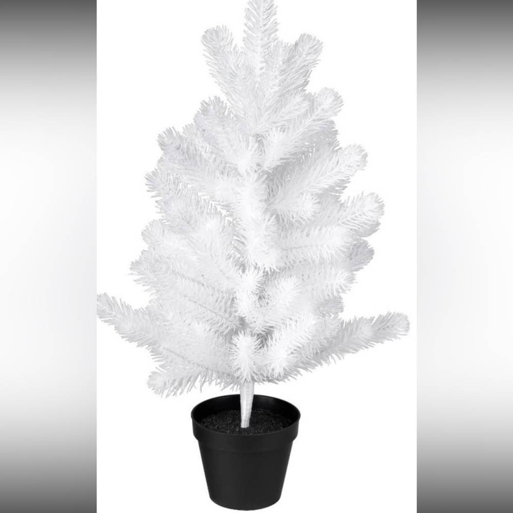 IKEA FEJKA WHITE CHRISTMAS MINI TREE Artificial Potted Plant 56 Cm BRAND NEW